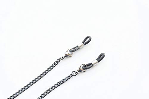 Purida Eyeglass Chain For Men Women ,Stainless Steel Glasses Chain, Glasses Chain, Eyeglass Chain Reading Glasses Chain, Black #TOP1