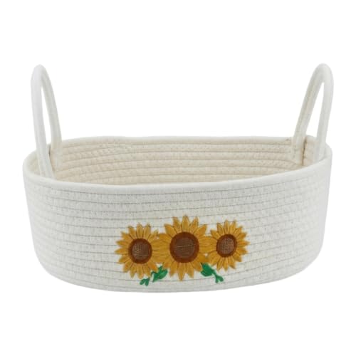 Panier en papier fleuri de mariage ou panier rangement décoratif Blanc