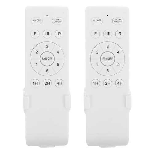 Control remoto para ventilador de techo de 6 velocidades con temporizador pack de 2 Tofficu blanco 2