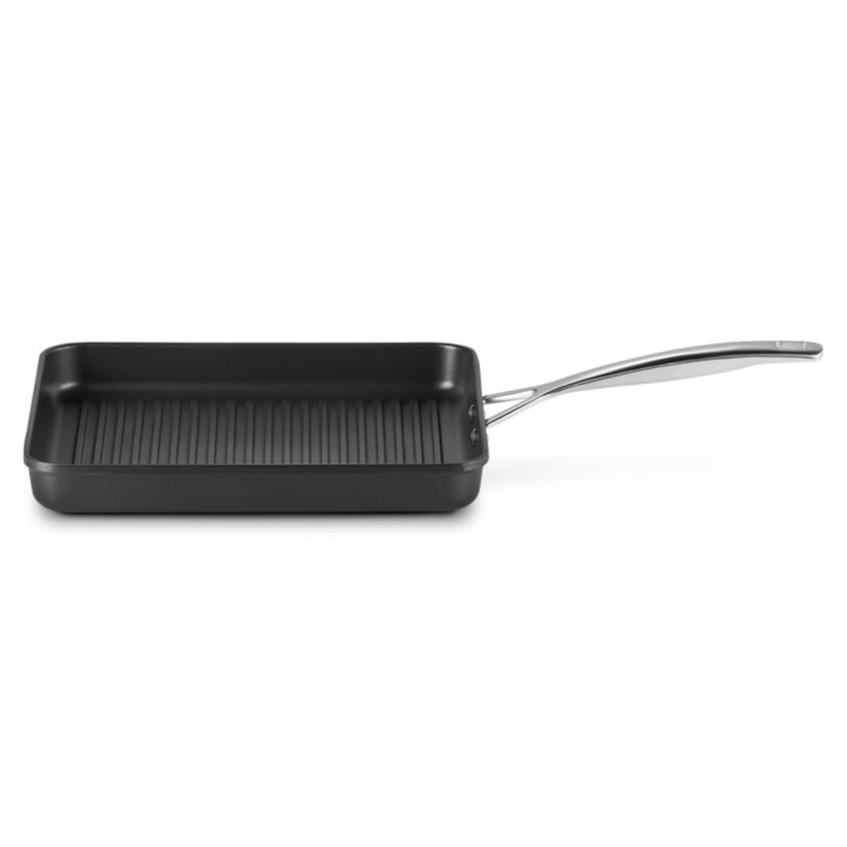 Le Creuset Grill quadrato con manico in alluminio antiaderente, diameter 28 cm, Nero, 52102280010201