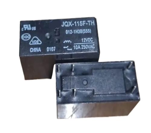Relé electromecánico JQX-115F-TH 012-1H3B de 6 pines y 12V para circuitos impresos