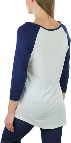 Image of ToBeInStyle Women's Classic Two Color Cotton Baseball T-Shirts