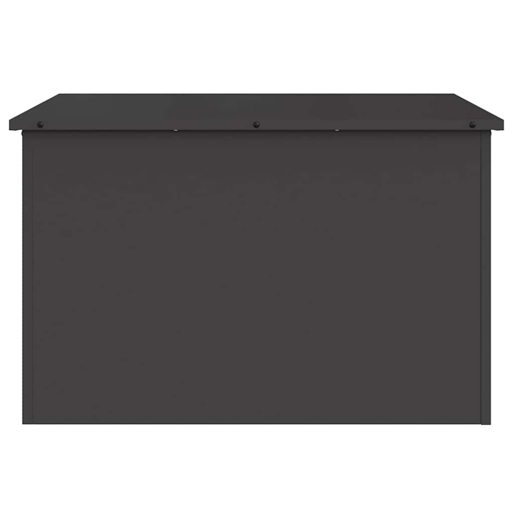 vidaXL Außenlagerbox Schwarz 80 x 50,5 x 50 cm Stahl, Garten- und Terrassenlager, wetterfeste Box, robuster MetalOrganizer, rechteckiger Industrieschrank