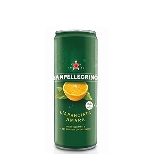 SAN PELLEGRINO ARANCIATA AMARA Pack de 6 latas de 0,33 l