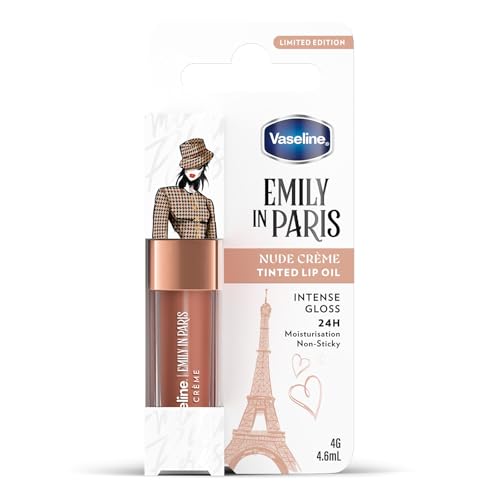 Vaseline x Emily in Paris Lip Oil Nude Crème, getönter Lipgloss für vollere Lippen, (Nude Crème - 1 x 4g) für 6,49 EUR bei amazon.de Bild: Vaseline x Emily in Paris Lip Oil Nude Crème, getönter Lipgloss für vollere Lippen, (Nude Crème - 1 x 4g) für 6,49 EUR bei amazon.de