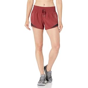 Amazon Essentials Women’s Regular-Fit Athletic Ruched Waistband Woven Running Short