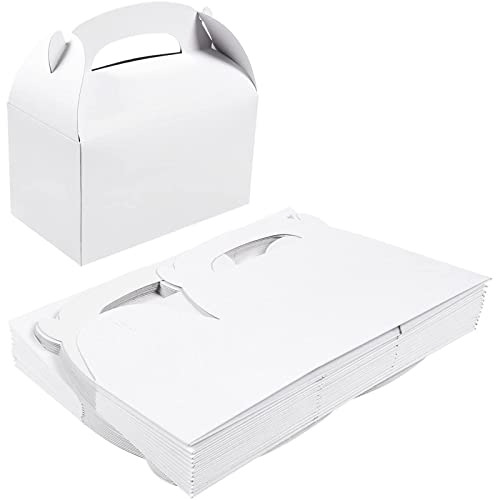 24 Pack White Gable Boxes For Party Favors, Wedding, Baby Shower, Small Kraft Paper Boxes For Birthday, Gifts, Treats, Goodies, Candies, Snacks (6 X 3.5 X 3.5 In) #TOP13