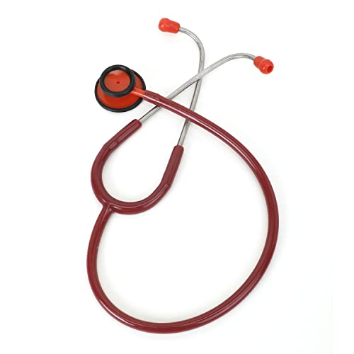 Image of RCSP Stethoscope for Kids Playing Toys Doctor Black Plastic Body Clear Sound Light Weight Chest Piece Toy Great Gift for Toddlers Children Red