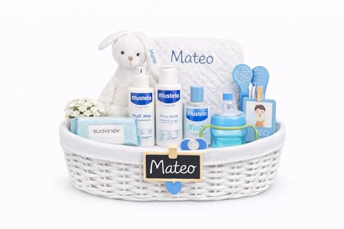 Cesta bebe Musti con peluche niño/niña