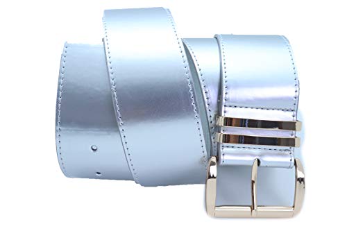 TrendyFashionJewelry TFJ Women Western Bling Look Belt Hip Waist Gold Metal Buckle Plus Size M L XL Shiny Silver Color2
