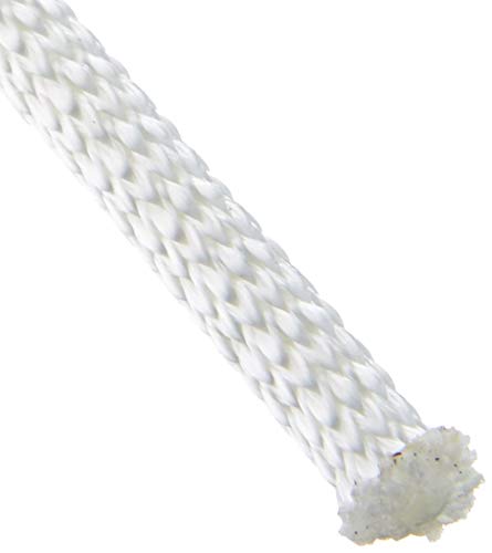 1/4 inch White Dacron Polyester Rope - 500 Foot Spool | Solid Braid - Industrial Grade - High UV and Abrasion Resistance - Low Stretch