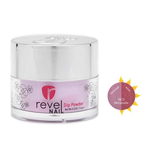 Revel Nail Dip Powder | for Manicures | Nail Polish Alternative | Non-Toxic & Odor-Free | Crack & Chip Resistant | Can Last Up to 8 Weeks | 2 oz Jar | Sun Colors | (Bermuda, 2oz)