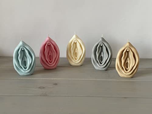 Vagina Candle, Vulva Pride Candle, Pussy Yoni Candle, Feminist Candle, Stag Gift, Hen Gift, Best Selling Candles (Grey, Tobacco & Chocolate) #TOP4