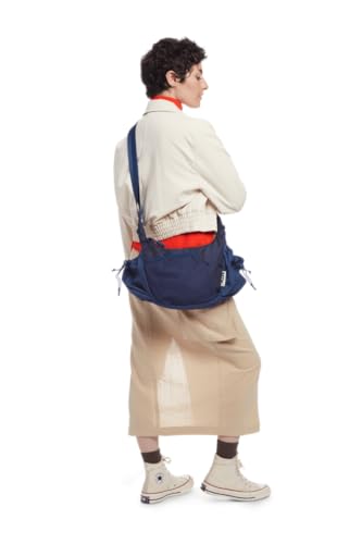 Image of Baboon to the Moon Crescent Crossbody Bag, Water Repellent Sling Bag, Small Travel Purse, Lightweight Shoulder Crossbody Bags for Women (Navy)