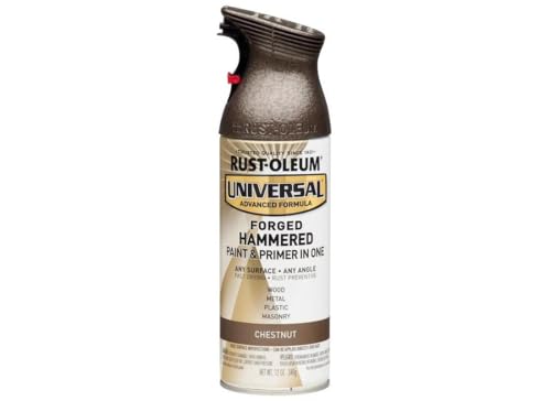 Image of Rust-Oleum 271479 Universal All Surface Forged Hammered Spray Paint, 12 oz, Chestnut