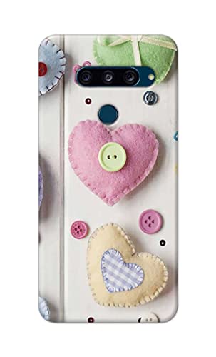 Image of PRINTFIDAA Heart Shape Hard Back Cover for LG V40 ThinQ, V405QA7, V405UA, V405TAB, V405UA0 Back Cover -(P6) KAT1010