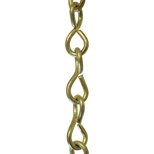 Image of RCH Hardware CH-20L-AD-3 Decorative Solid Brass Chain for Hanging Large Light Unwelded Wire (3 ft /1 Yard) (Acid Dipped)