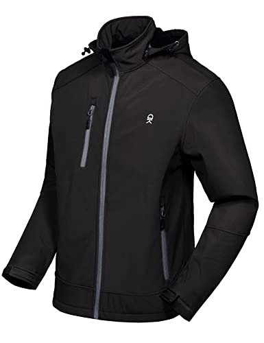 Little Donkey Andy MenΓ’β¬β’s Softshell Jacket with Removable Hood, Fleece Lined and Water Repellent Black Size S Little Donkey Andy MenΓ’β¬β’s Softshell Jacket with Removable Hood, Fleece Lined and Water Repellent Black Size S