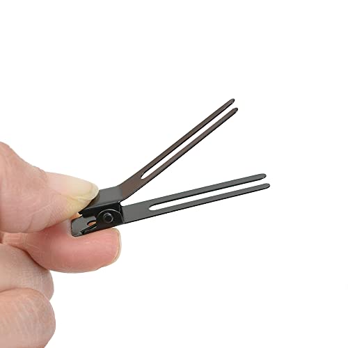 Pinzas de peluquería metálicas de doble prong negro 26 pzas miniatura 4