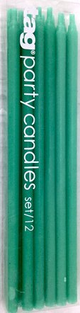 TAG Birthday Party Cupcake / Cake Candles, Set of 12, Kiwi Green