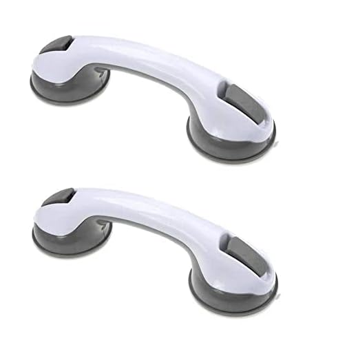 YOUDirect Grab Bars for Bathroom, 12" Suction Grab Bars for Bathtubs Showers Toilet, Safety Grip Bars Suction Hand Rails Assist Bars for Elderly Seniors Handicap Disabled, Grey(2 Packs)