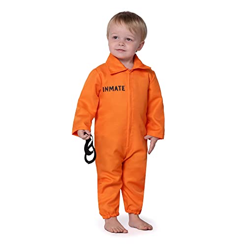 Disfraz de Preso para Bebés Halloween Naranja miniatura 1
