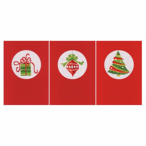 Image of Vervaco Greeting Card kit Christmas Set of 3