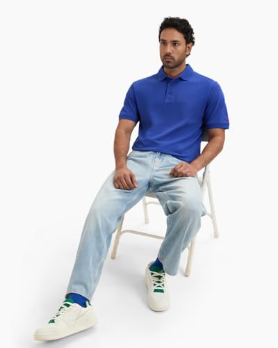 Image of LUDIC Core Polo T-Shirt, Dailymove Collection | Regular Fit | Stand-up Collars | 100% Organic Cotton, 240 GSM | Lightweight & Comfortable |Everyday Essential | Polo T-Shirt for Men