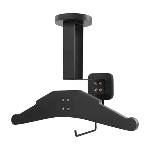 DDBESSIC 2PCS Tactical Gear Wall Mount, Motorcycle Helmet Holder Wall Mount with Hook, Tactical Accessory Display Rack for Police Football Cycling Accessories (Black)
