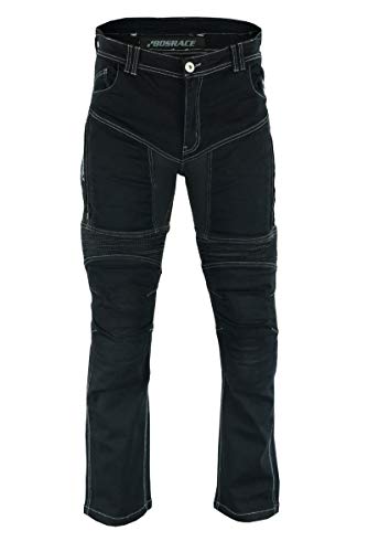 BOSmoto Motorradhose | Einsetzbare Protektoren | Atmungsaktiv | Motorrad...