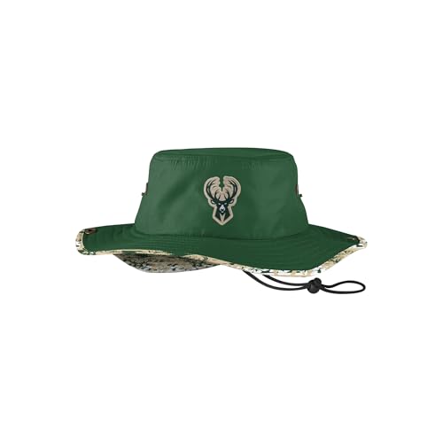 FOCO Milwaukee Bucks NBA Solid Hybrid Boonie Hat