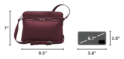 Image of ili New York Genuine Leather Crossbody Bags for Women - Premium RFID Blocking Shoulder Bag Organizer with Adjustable Strap