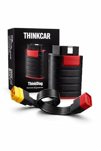 Image of ThinkDiag OBD2 Diagnostic Tool Full System Scan, Live Data, Check Engine /ABS /SRS, iOS /Android Supports All CAR Vehicles 15+ Reset Functions (TD1+ RED Yellow Cable)