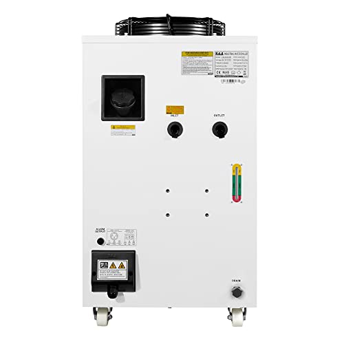 DiTFATOP S&A CW-6000DN Industrial Water Chiller 110V for 100W Solid-State La-ser, 22KW Engraver Spindle, 30W-300W Fiber La ser Cooling Machine,AC 1P 110V, 60Hz
