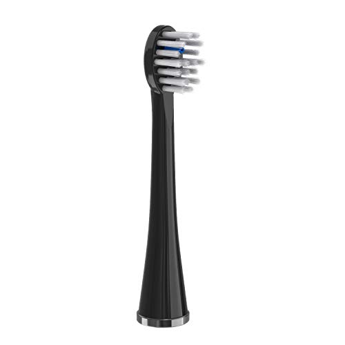 Image of Waterpik Compact Sonic-Fusion Replacement Brush Heads, 2 Count Black | Genuine Waterpik Brand, With Covers, SFRB-2EB, Replace Every 3 Months
