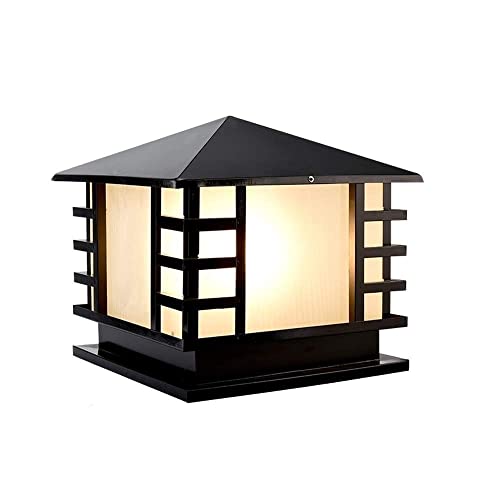 Style colonne haut de gamme pour cette lampe de sol extérieure E27 en fer - 2