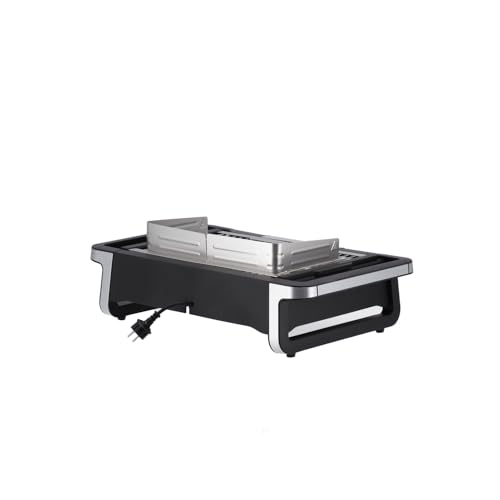 Foto von SEVERIN SENOA BOOST Elektrogrill für drinnen und draußen, Tischgrill mit schnellem Grillstart bis 500 °C, Balkon Grill mit SafeTouch-Oberfläche, Edelstahl/Schwarz, PG 8113