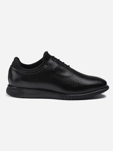 Image of Monte Carlo Mens Solid Lace Up Genuine Leather Casual Shoes (201803FW)