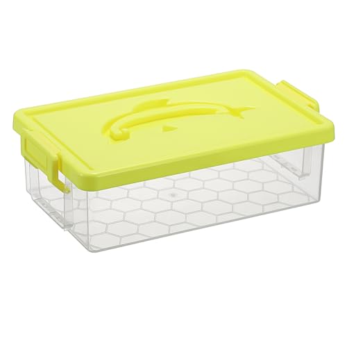BTSKY 1-Pack Clear Plastic Storage Box with Lid-9&Prime;x5.5&Prime;x2.8&Prime;, Stackable Organizer Featuring...