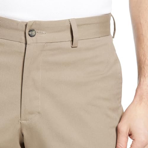Mens Classic Fit Flat Front Casual Pants Expandable Waist Khaki Chinos Pants Men4