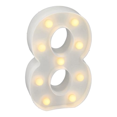 ATMOSFERA ACCOGLIENTE CON LED 3000K: Numeri, lettere e una forma a cuore con luce bianca calda (3000K) illuminano gli spazi, creando un'atmosfera romantica e avvolgente e decorando al contempo la stanza.