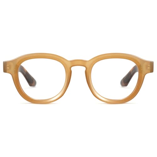 Image of Cyxus Blue Light Glasses Fashion Round Computer Blue Ray Blocking Glasses Tr90 Frame Anti Glare Strain For Men Women 8553