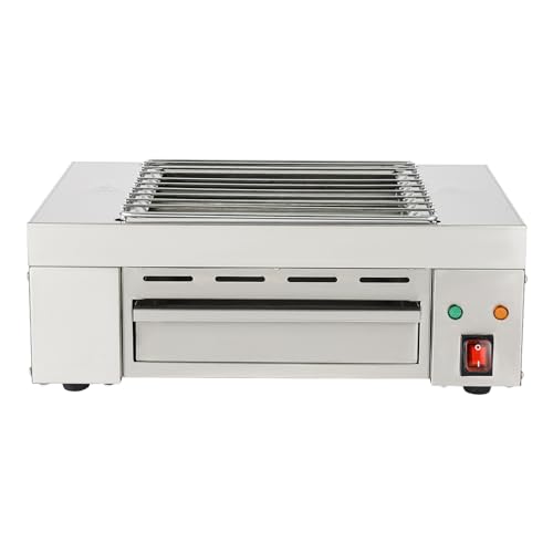 Stainless Steel Barbecue Electric Grill, Electric Smokeless Indoor Grill, Indoor Electric Grill for Cafe Restaurant Party Buffet 110V, 1500W