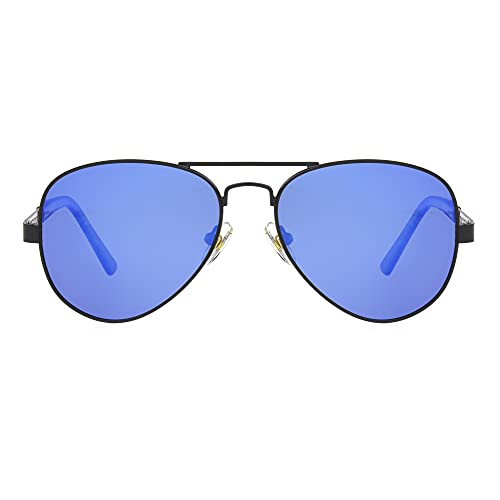 Image of Dockers Men's Calvin Sunglasses Polarized Aviator, Black, 55mm