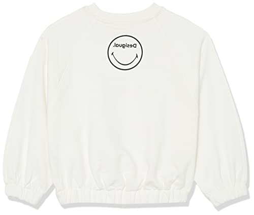 Image of Desigual Girls' Sweat Smiley Better 1001 Crudo