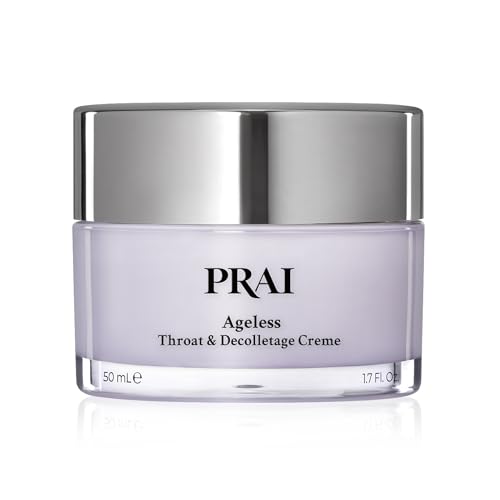 PRAI Ageless Throat & Decolletage Creme 50ml - Anti-Ageing Collagen Boosting Skincare Cream - Tightens & Firms Skin Reduces Wrinkles - Luxury Neck Moisturiser With Hyaluronic Acid - 7 Day Results