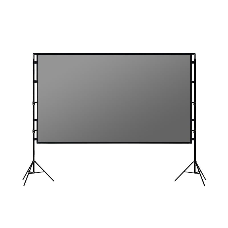 Pantalla de proyector portátil para uso en casa, 100 pulgadas, color gris