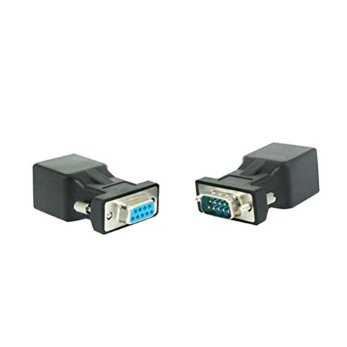 Mobestech 2 Pcs Cabeça Extensor VGA Adaptador Conversor Extensor VGA RJ45 Cabo Amplificador de Exten