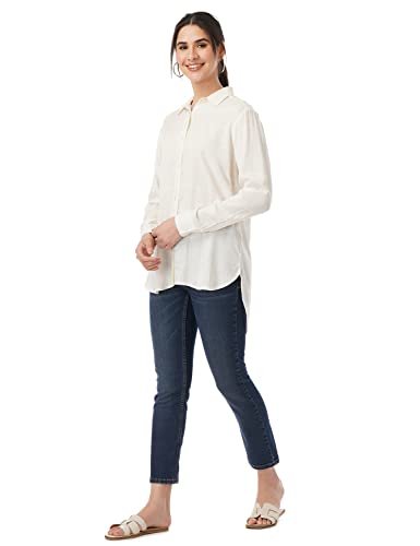 Image of FYLTR Women's Full Sleeves Casual Collar Regular Fit Top -Lightweight, Soft Handfeel