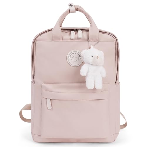 TIAASTAP Kawaii Rucksack Schule für Teenager Mädchen, Aesthetic School Bag Cute Backpack Wasserdicht Schulrucksack Mädchen Schultasche 14 Zoll Laptop Rucksack Kinderrucksack Schulranzen